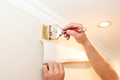 Pose de papier peint à Onay — revêtements muraux et toiles de verre